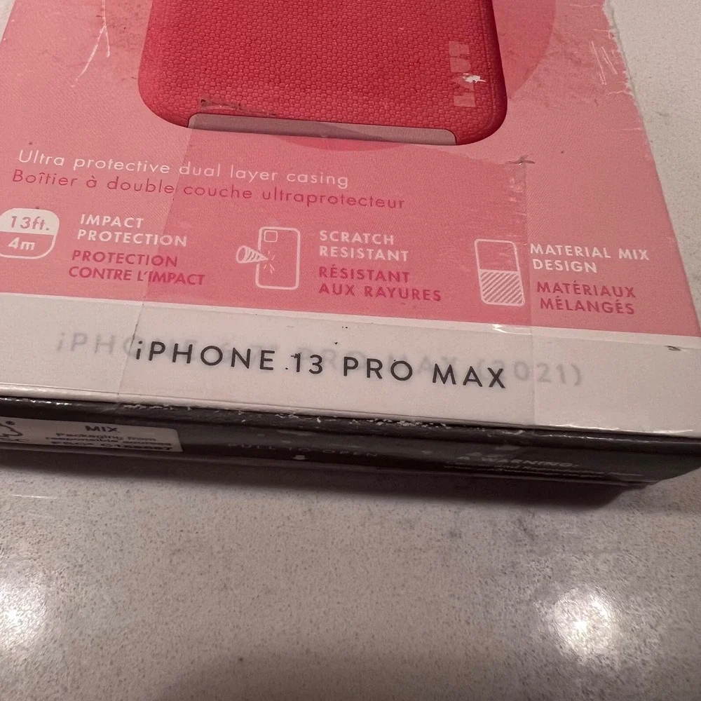 Laut Shield Phone Case Coral NEW iPhone 13 Pro Max‎ Ultra Protective Dual Layer